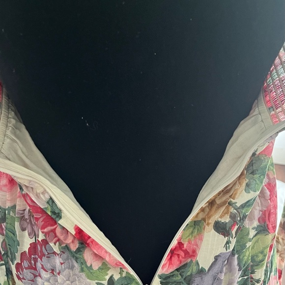 Zimmermann Pink and Green Ruffled Tiered Sundress - Picture 8 of 9